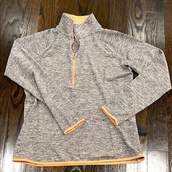 Under Armour women’s Heathered Gray and Orange Quarter-Zip
Like new condition - Picture 1 of 3